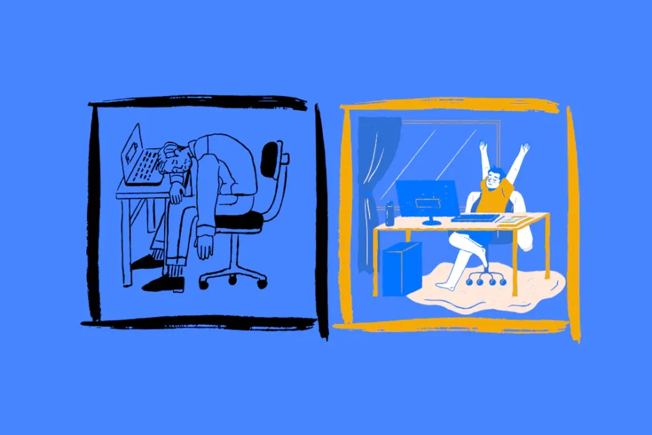 Porównanie wypalenia zawodowego i pracy dającej radość oraz spełnienie zawodowe