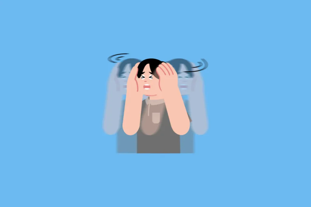 Osoba odczuwająca stres i chaos emocjonalny jako symbol sytuacji gdy wszystko idzie nie tak