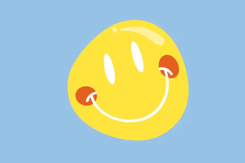 Test poczucia szczęścia – skala emocji od smutku do radości pokazująca poziom zadowolenia z życia