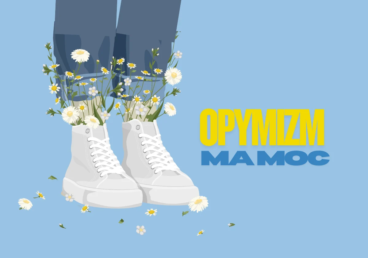 Optymizm ma Moc – symbol pozytywnego myślenia, psychologii pozytywnej, rozwoju osobistego oraz szczęścia w codziennym życiu